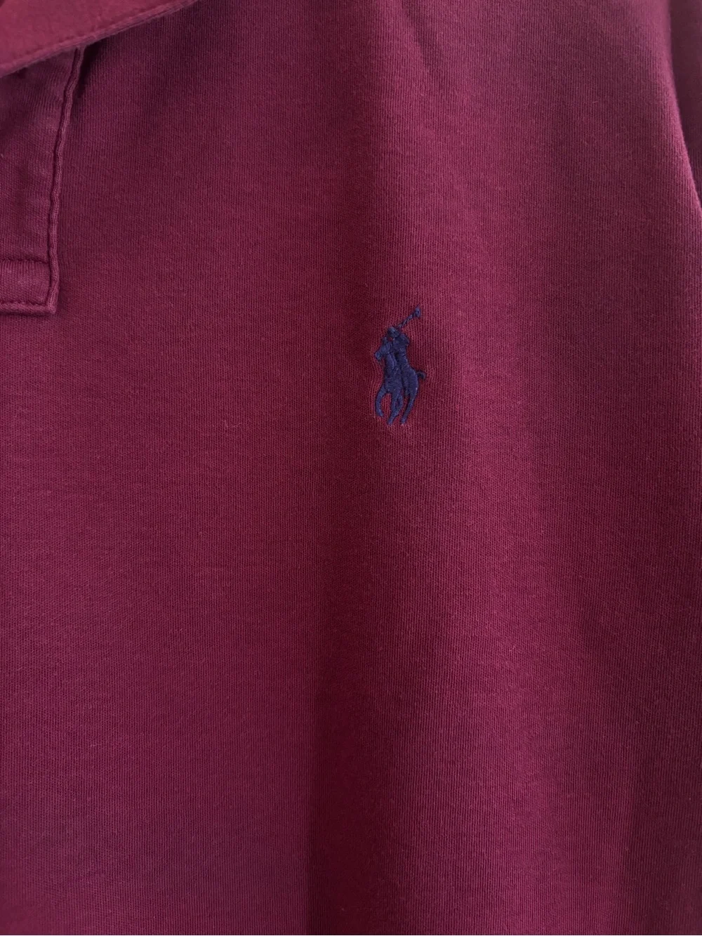 Ralph Lauren Men's Polo Shirt in Burgundy with Navy Logo